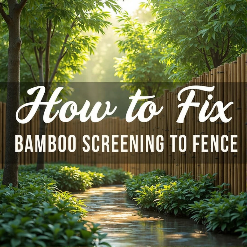 How to Fix Bamboo Screening to Fence