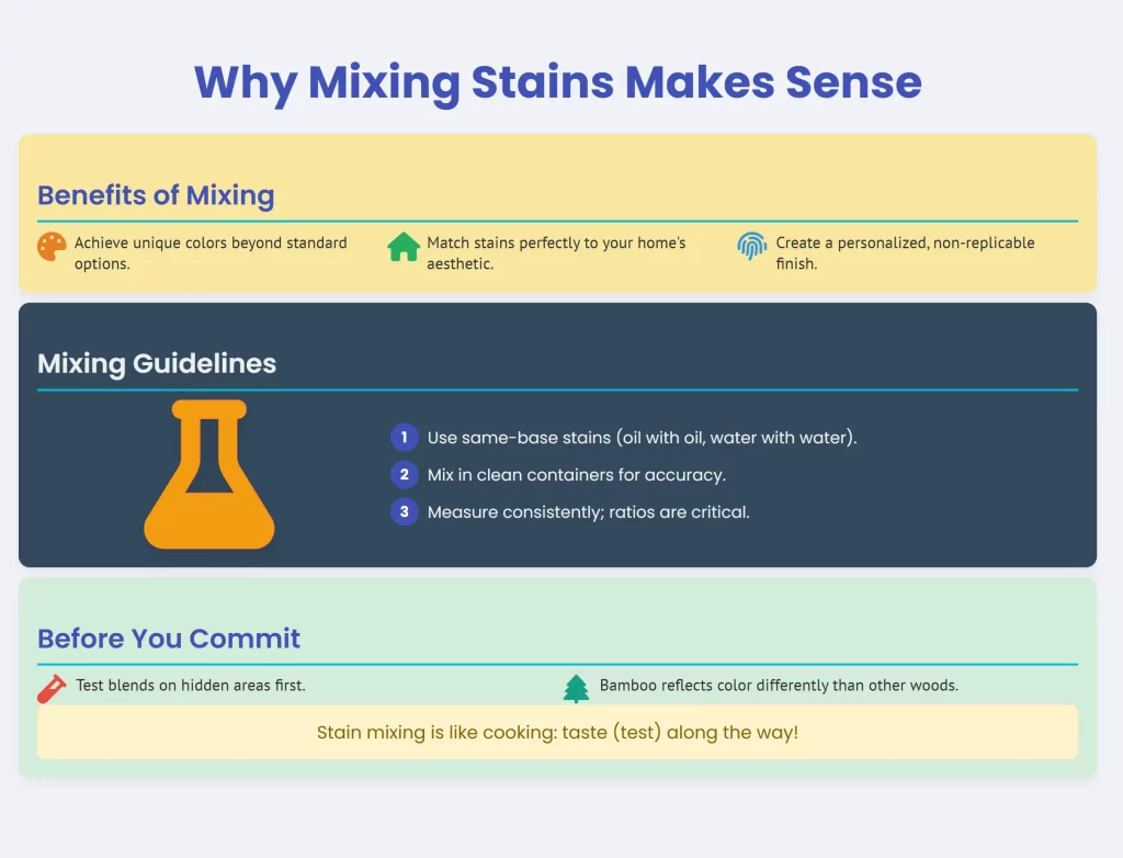 mix bamboo stain colors - why mixing stains makes sense
