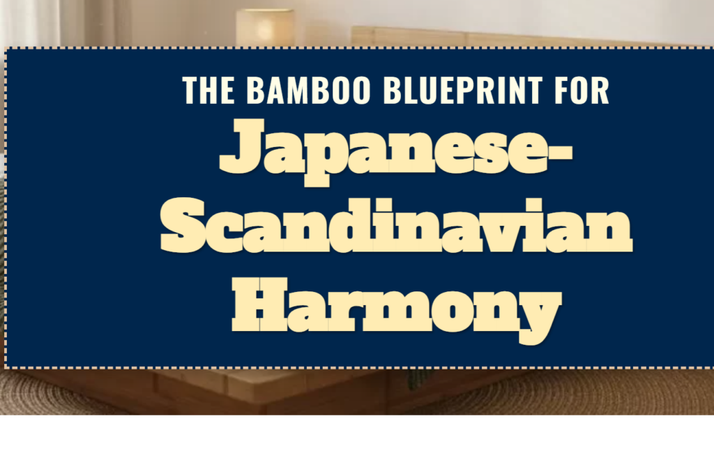 Japandi bedroom furniture bamboo