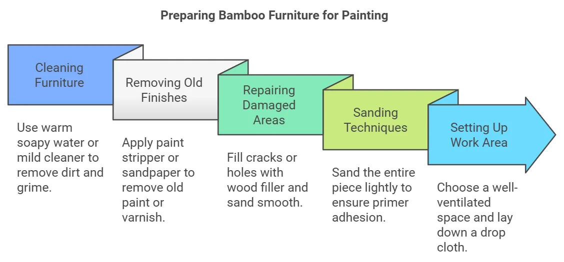how to paint bamboo furniture: Preparing Your Bamboo Furniture for Painting