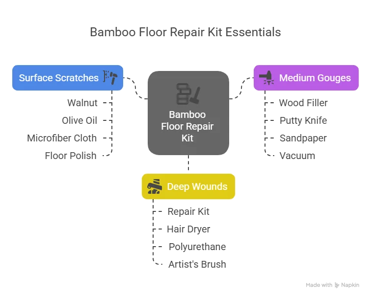 How to fix scratches on bamboo floors: Your Bamboo ER Kit_ What You’ll Need